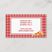 漫画のピザスライスのピザ 名刺 (裏面)