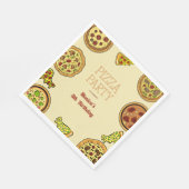 漫画のピザパーティー誕生日 スタンダードランチョンナプキン (角)