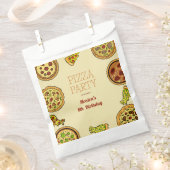 漫画のピザパーティー誕生日 フェイバーバッグ (クリップ留めされた状態)