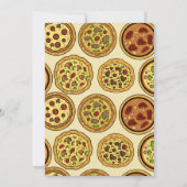 漫画のピザパーティー誕生日 招待状 (裏面)