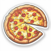漫画のピザ シール (正面)