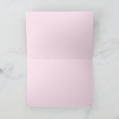 漫画のピンクのプードルのグリーティングカード カード (内部)