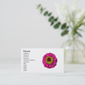 漫画のピンクの《植物》百日草 名刺 (スタンド正面)