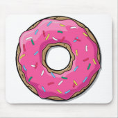 漫画のピンクドーナツはとの振りかけます マウスパッド (正面)