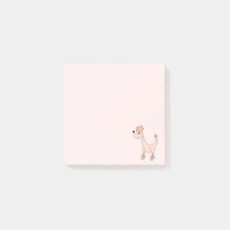漫画のピンクプードルポーズポーズピンク ポストイット