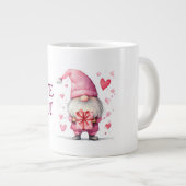 漫画のピンク色の格言を愛する可愛いカード ジャンボコーヒーマグカップ (正面右)