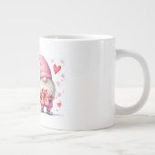 漫画のピンク色の格言を愛する可愛いカード ジャンボコーヒーマグカップ (右)