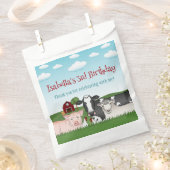 漫画のファーム動物キッドの誕生日ありがとう フェイバーバッグ (クリップ留めされた状態)