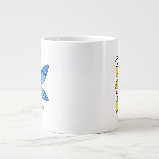 漫画のフェアユール恐竜。 ジャンボコーヒーマグカップ (正面)