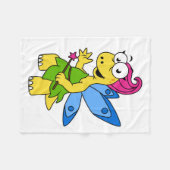 漫画のフェアユール恐竜。 フリースブランケット (正面(横))