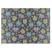 漫画のフクロウのパターン カッティングボード (正面)