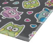 漫画のフクロウのパターン カッティングボード (角)