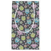 漫画のフクロウのパターン スモールペーパーバッグ (正面)