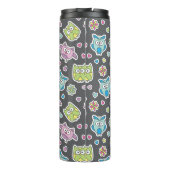 漫画のフクロウのパターン タンブラー (裏面)