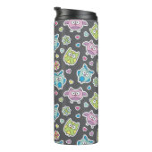 漫画のフクロウのパターン タンブラー (回転右)