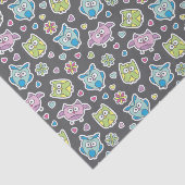 漫画のフクロウのパターン 薄葉紙 (詳細)