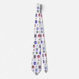 漫画のフクロウの首のタイ ネクタイ