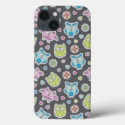 漫画のフクロウ模様 Case-Mate iPhoneケース (裏面)