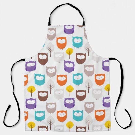 漫画のフクロウ エプロン (正面)