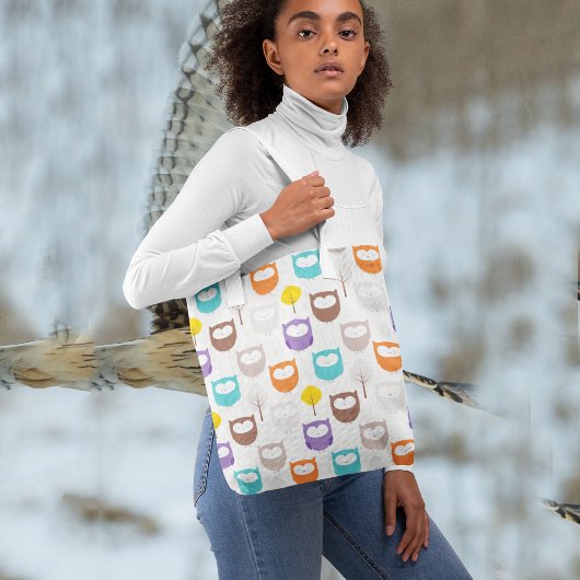 漫画のフクロウ トートバッグ