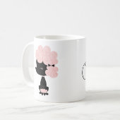 漫画のフランス人のプードル コーヒーマグカップ (正面左)