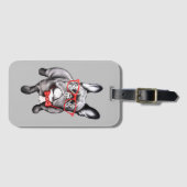 漫画のブフランスのルドッグ ラゲッジタグ (正面横)