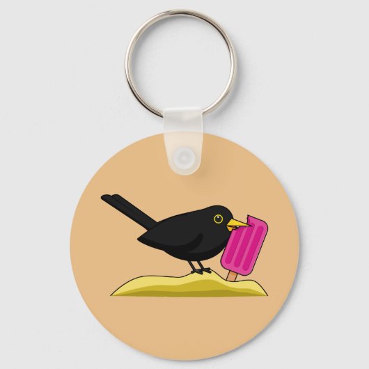 漫画のブラックバ食べードのアイスクリーム キーホルダー (正面)