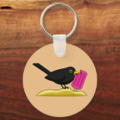 漫画のブラックバ食べードのアイスクリーム キーホルダー (正面)