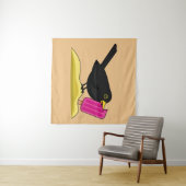 漫画のブラックバ食べードのアイスクリーム タペストリー (インサイチュ(横))