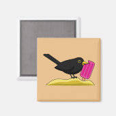 漫画のブラックバ食べードのアイスクリーム マグネット (正面/裏面)