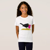漫画のブラックバ食べードのアイスクリーム Tシャツ (正面フル)
