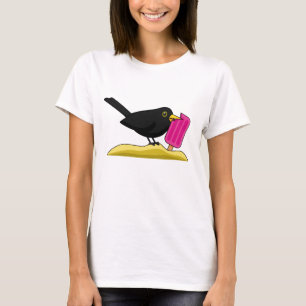 漫画のブラックバ食べードのアイスクリーム Tシャツ