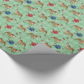 漫画のブルドッグ男性 ラッピングペーパー (角)