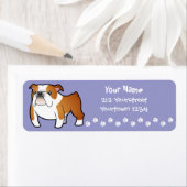 漫画のブルドッグ ラベル (インサイチュ)