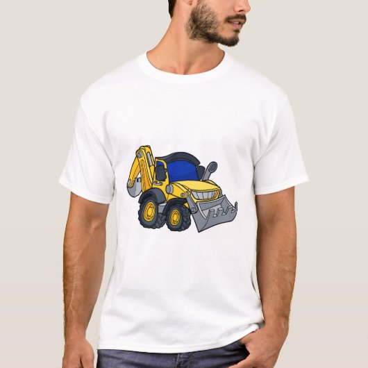 漫画のブルドーザーの坑夫車 Tシャツ (正面)