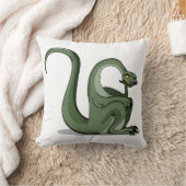 漫画のブロントサウルスの考えイラストレーション。 クッション (ブランケット)