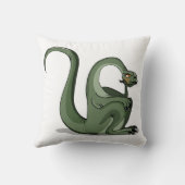 漫画のブロントサウルスの考えイラストレーション。 クッション (裏面)