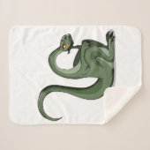 漫画のブロントサウルスの考えイラストレーション。 シェルパブランケット (正面(横))