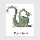 漫画のブロントサウルスの考えイラストレーション。 シール (シート)