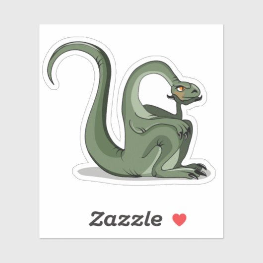 漫画のブロントサウルスの考えイラストレーション。 シール (シート)