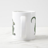 漫画のブロントサウルスの考えイラストレーション。 ジャンボコーヒーマグカップ (裏面)