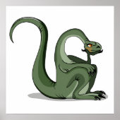 漫画のブロントサウルスの考えイラストレーション。 ポスター (正面)