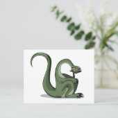 漫画のブロントサウルスの考えイラストレーション。 ポストカード (スタンド正面)