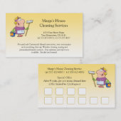 漫画のブロンドの家の掃除婦ロイヤリティBusines ロイヤリティカード (正面/裏面)