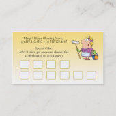 漫画のブロンドの家の掃除婦ロイヤリティBusines ロイヤリティカード (裏面)
