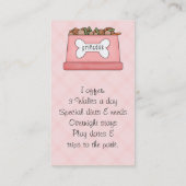 漫画のプードルの名刺 コーリングカード (裏面)