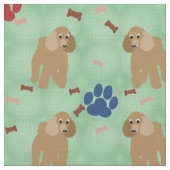 漫画のプードル ファブリック (クローズアップ)