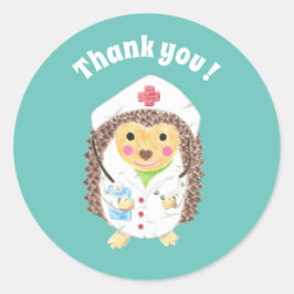漫画のヘッジホッグ感謝していナースyou封筒用シール ラウンドシール