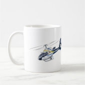 漫画のヘリコプター コーヒーマグカップ (左)