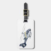 漫画のヘリコプター ラゲッジタグ (正面縦)